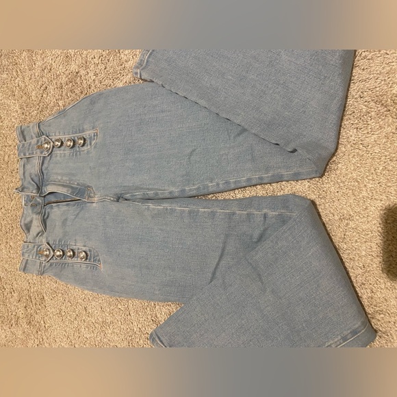 Derek Lam 10 Crosby robertson crop flare jeans in dover light - Picture 6 of 11